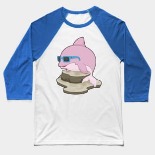 Dolphin Sunglasses Baseball T-Shirt